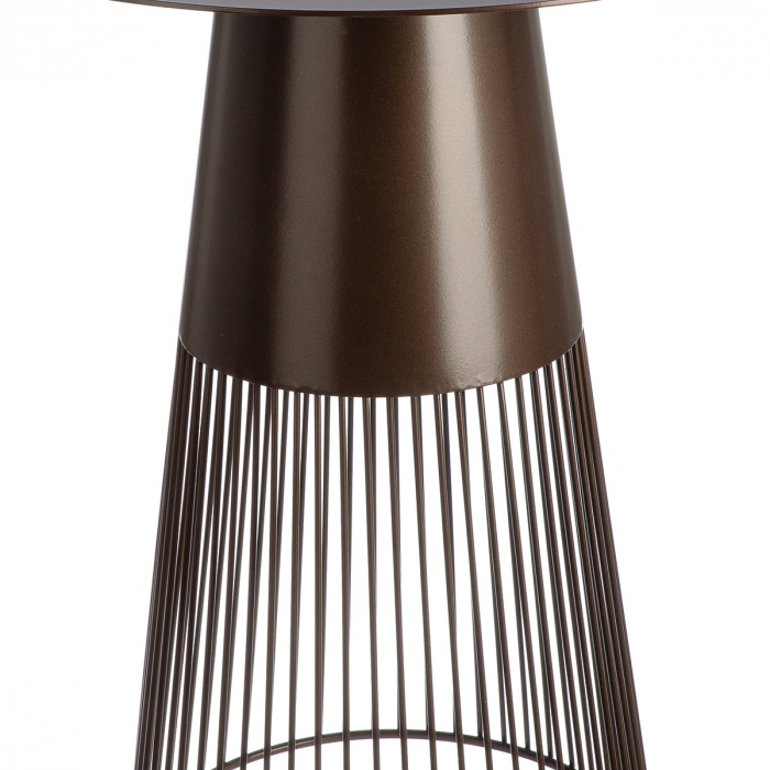 Masă laterală, rotundă, Metal, maro închis, PU 1, H 55 cm, D 45 cm [3]