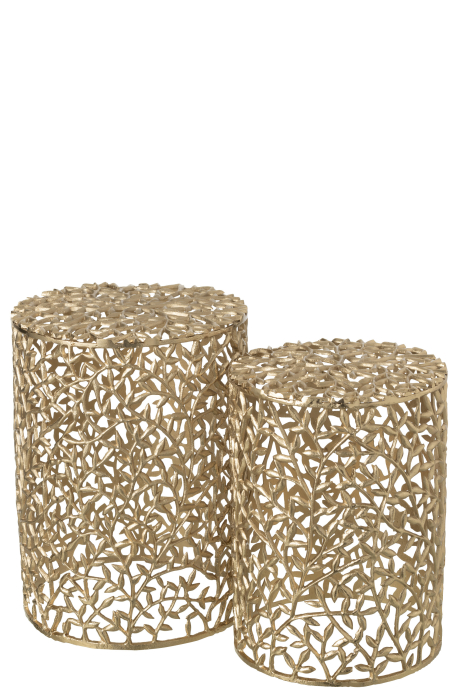 Masa laterala S/2 din aluminiu, auriu | L 38X l 38X H 50 cm [2]