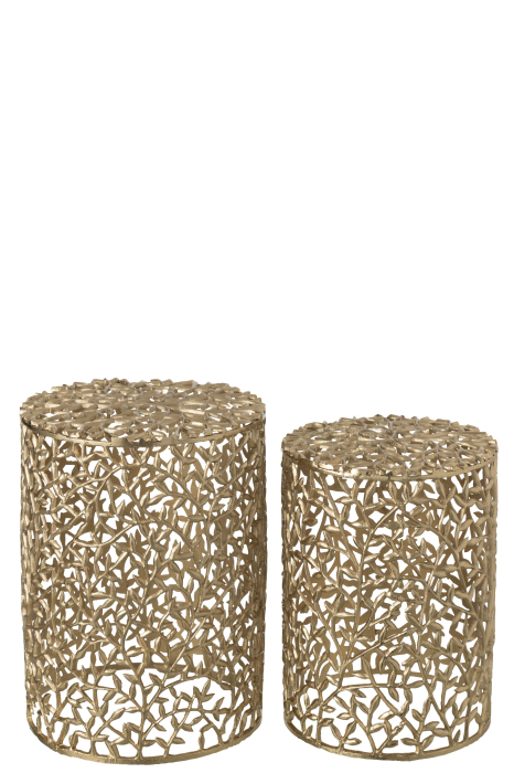 Masa laterala S/2 din aluminiu, auriu | L 38X l 38X H 50 cm [3]