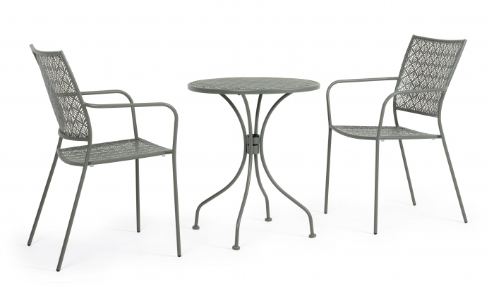 Masa Lizette, Aluminiu/Poliester, Verde inchis, 60x60x71 cm [3]