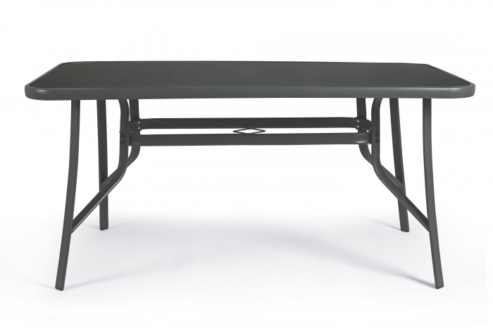 Masa Martinez, Otel/Sticla, Negru, 150x90x70 cm [2]
