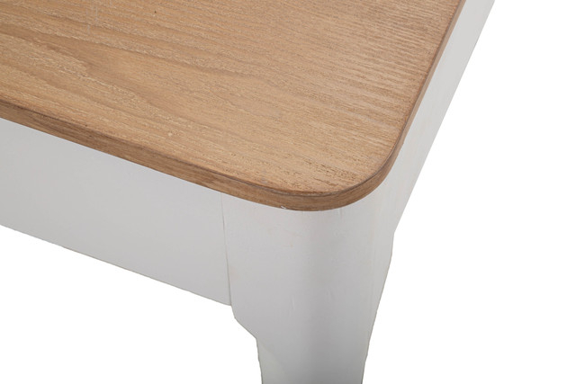Masa Matera, Lemn/MDF/Fier, Alb/Maro, 80x180x60 cm [7]
