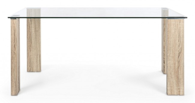 Masa New Arley, Lemn/Sticla, Maro, 160x90x75 cm  [2]