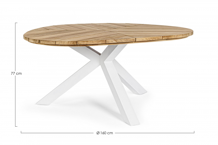 Masa Palmdale, Lemn/Aluminiu, Maro/Alb, xx77 cm (gold) [4]