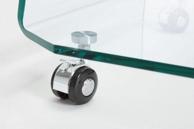 MASĂ PĂTRATĂ DE STICLĂ IRIDE W-WHEELS [5]