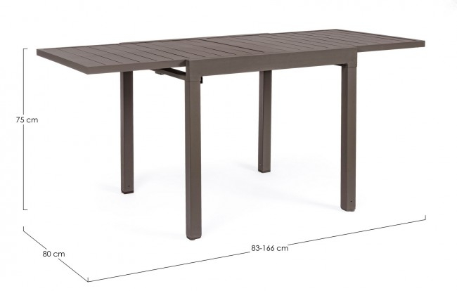 Masa Pelagius extensibila, Aluminiu, Maro 83/166x80x75cm [3]
