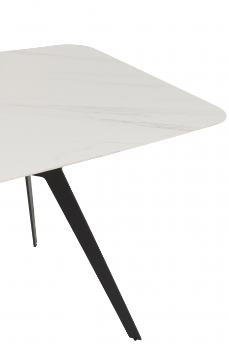Masa Rectangle, Metal, Alb, 180x90x74 cm [6]
