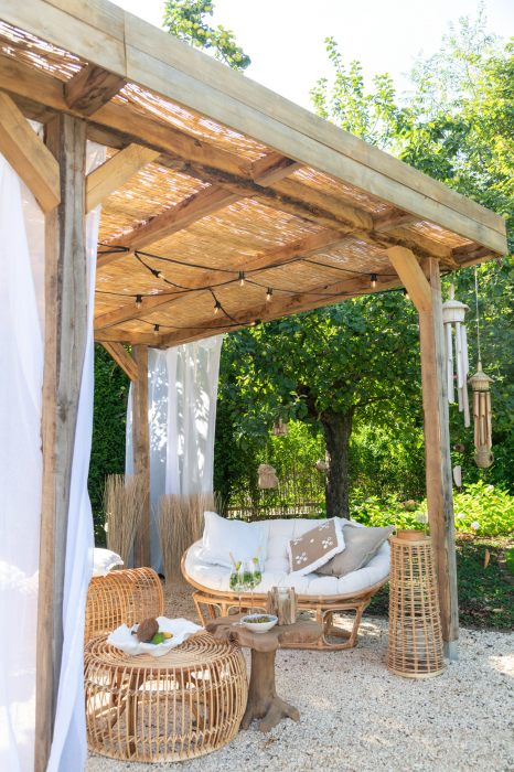 Masa rotunda Ana, Ratan/Bambus, Natural, 81x81x38.5 cm [4]