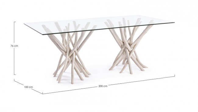 Masa Sahel, Sticla, Transparenta, 200x100x76 [2]