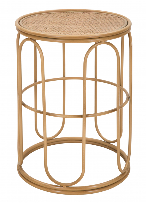Masuta Samui, Fier/Rattan, Natural, 55x40x40 cm [3]