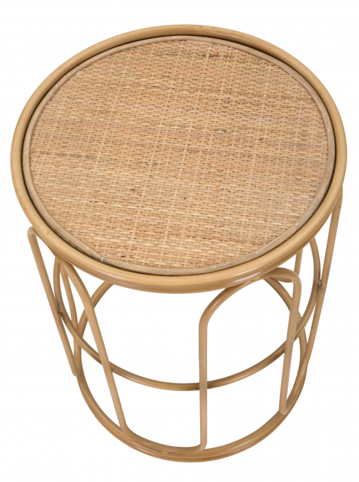 Masuta Samui, Fier/Rattan, Natural, 55x40x40 cm [11]
