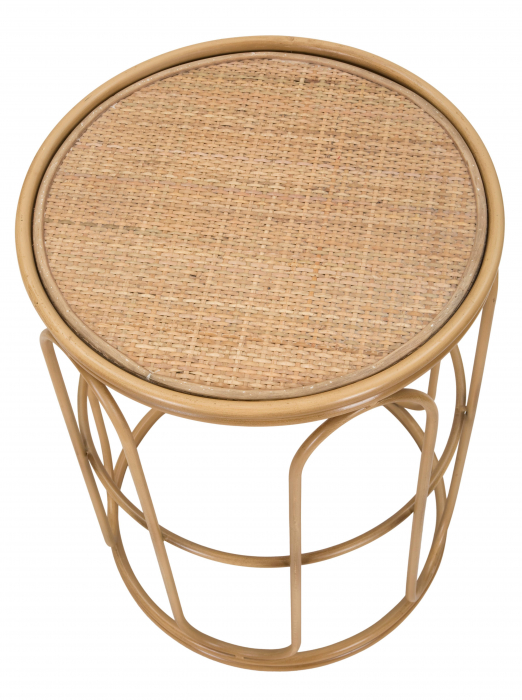 Masuta Samui, Fier/Rattan, Natural, 55x40x40 cm [10]