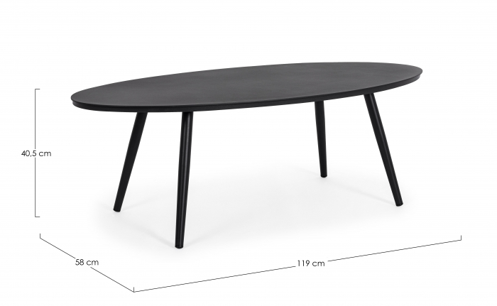Masa Space Ink, Poliester/Aluminiu, Negru, 119x58x40.5 cm (gold) [4]