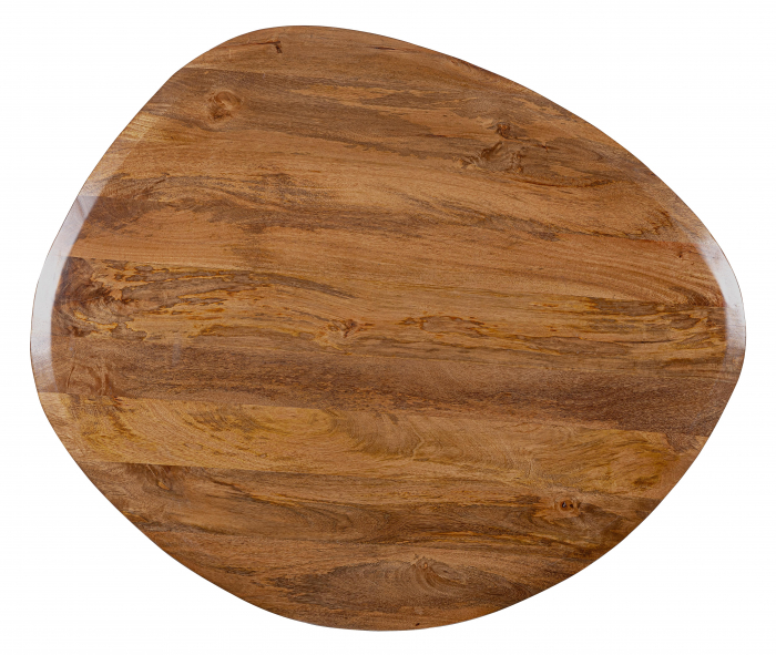Masa Stanley, Maro/negru, 140 cm, lemn mango/baza metal [5]