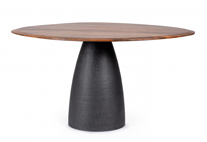 Masa Stanley, Maro/negru, 140 cm, lemn mango/baza metal [1]