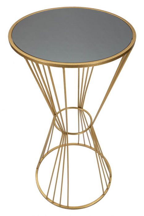 Masa Super, Fier/MDF/Oglinda, Auriu, 100x50x50 cm [3]