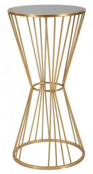 Masa Super, Fier/MDF/Oglinda, Auriu, 80x40x40 cm [2]