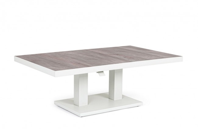 Masa ajustabila Truman, Aluminiu, Alb, 140x85x49/72 cm [2]