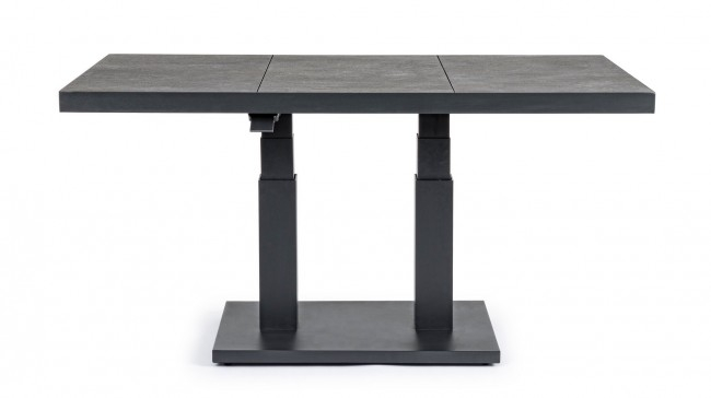 Masa Truman, Aluminiu, Negru, 140x85x49/72 cm [4]