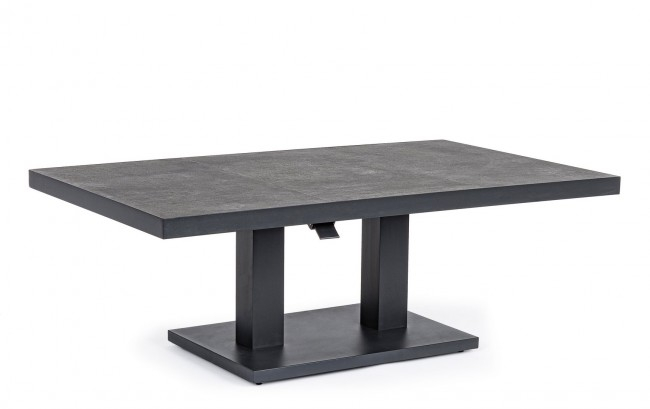 Masa Truman, Aluminiu, Negru, 140x85x49/72 cm [2]
