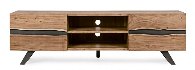 Masa TV Aron, Lemn de acacia, Maro, 190x43x56 cm [3]