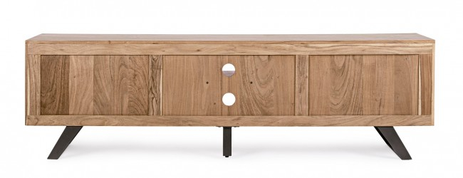 Masa TV Aron, Lemn de acacia, Maro, 190x43x56 cm [4]
