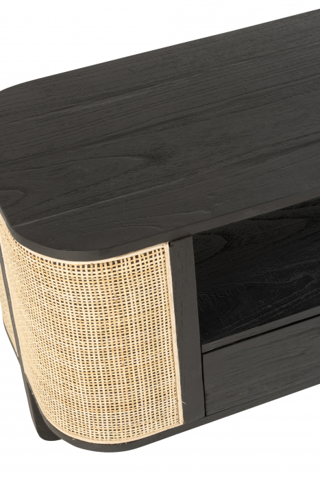 Masa TV Molly, Lemn, Negru, 140x40x50 cm [7]