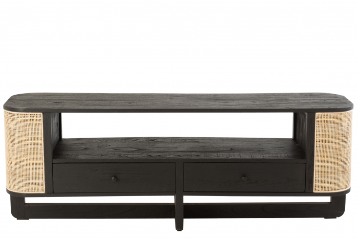 Masa TV Molly, Lemn, Negru, 140x40x50 cm [2]