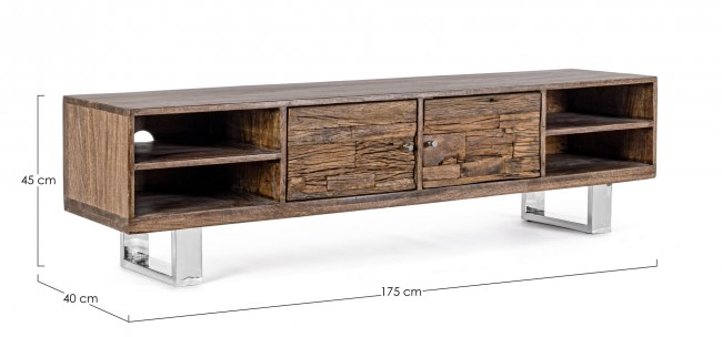 Masa TV Stanton, Lemn de mango, Maro, 175x40x45 cm [2]