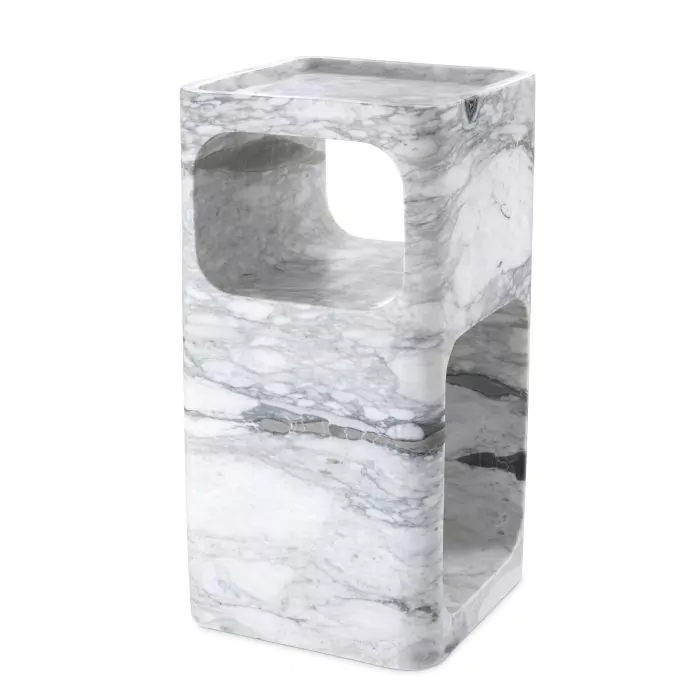 Măsuță laterală, Adler marmură albă, Dims: L. 28 | W. 28 | H. 55  (CM) [3]