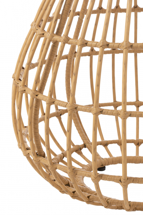 Masuta Basket, Plastic /Lemn, Maro, 50x50x48 cm [2]