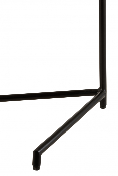 Masuta laterala Bistro, Lemn/Fier, Negru/Natural, 39x42x64 cm [4]