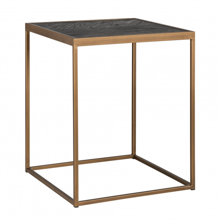 Masuta Blackbone, Lemn Metal, Negru Bronz, 60x50x50 cm