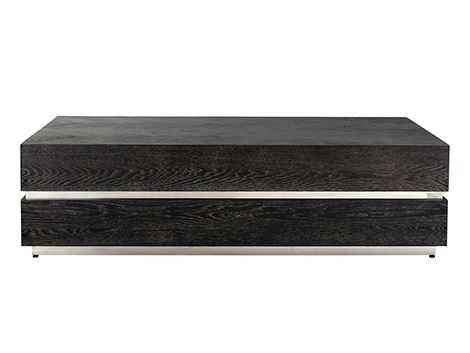 Masuta Blackbone, Otel inoxodabil Lemn, Negru, 41x150x80 cm