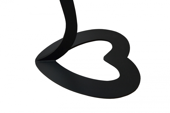 Masuta Heart, negru, 50x54 cm [6]