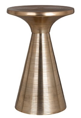 Masuta Booker, Aluminiu, Auriu, 48x33x33 cm