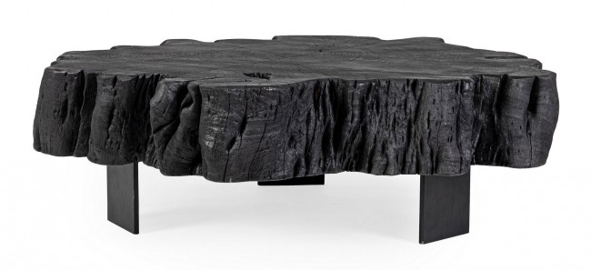 Masuta cafea Keval, Lemn, Negru, 90x90x32 [3]