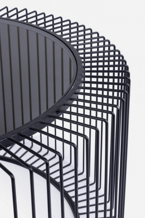 Masuta cafea KIERAN, metal, negru, 80x38cm [2]