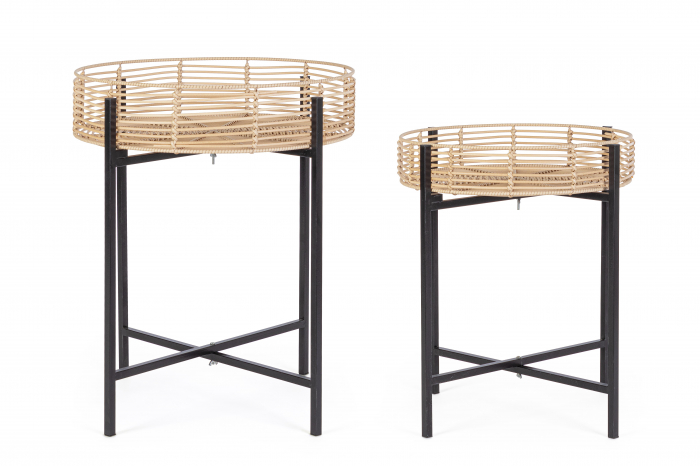 Masuta cafea, Rendy, Set2  Natur-Negru [4]