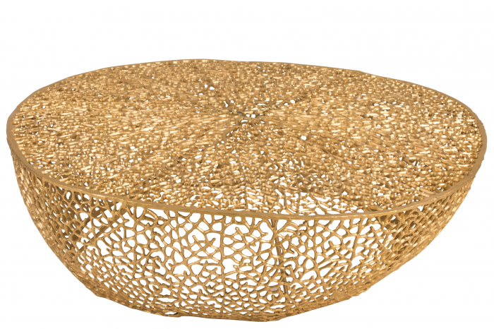 Masuta Coral, Aluminiu, Auriu, 115x114x31.5 cm