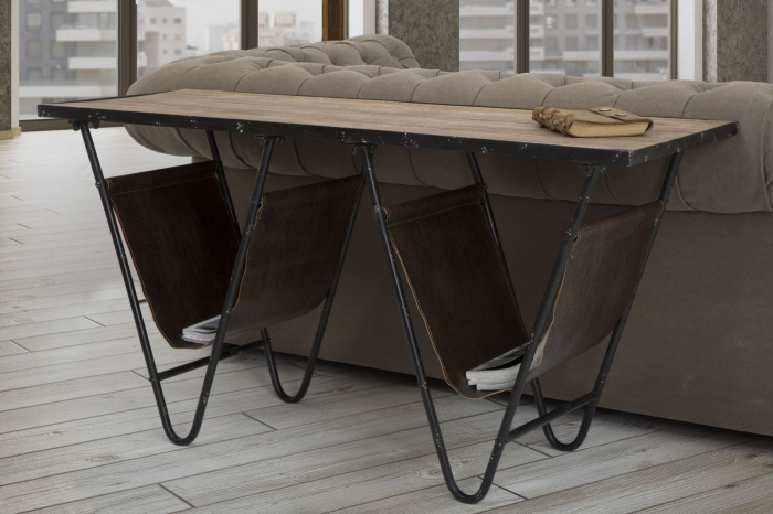Masuta cu suport reviste (cm) 120X43X62,5 [10]
