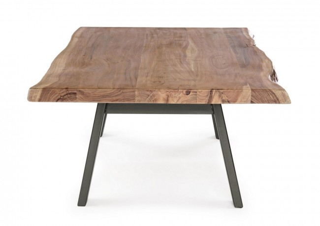 Masuta de cafea Aron, Lemn de acacia, Negru-Maro, 115x65x40 cm  [4]
