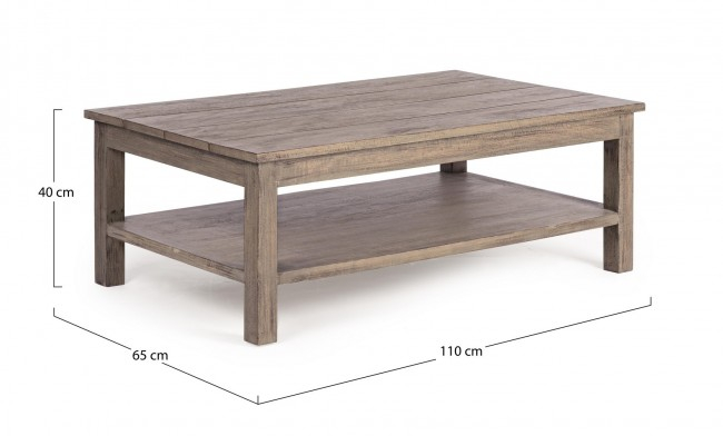 Masuta de cafea Brasilia, lemn, maro, 110x65x40 cm [2]