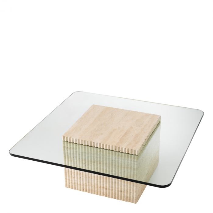 Măsuță de cafea, Brindisi travertin , Dims: L. 90 | W. 90 | H. 35  (CM) [4]