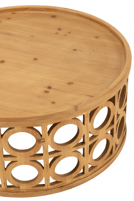 Masuta de cafea Carving, Lemn de Brad/Mdf, Natur [3]