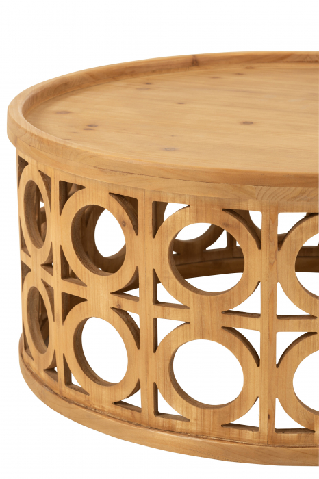 Masuta de cafea Carving, Lemn de Brad/Mdf, Natur [2]