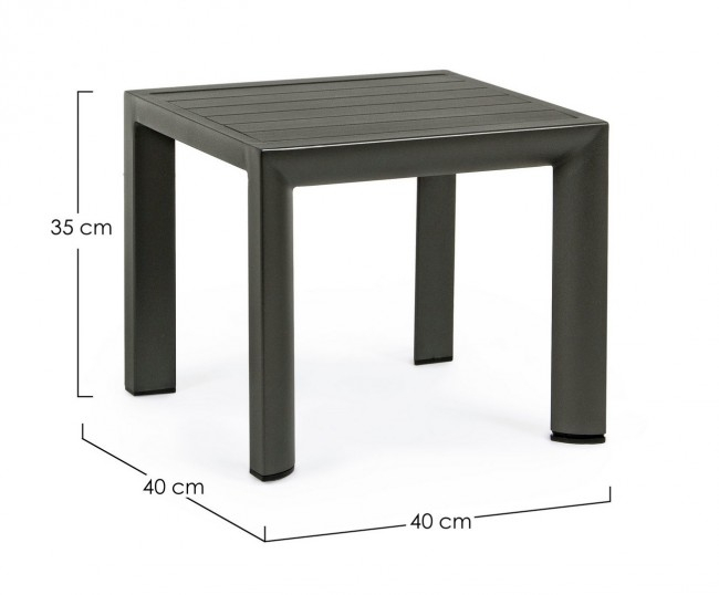 Masuta de cafea Cruise, Aluminiu, Negru, 40x40x35 cm [2]