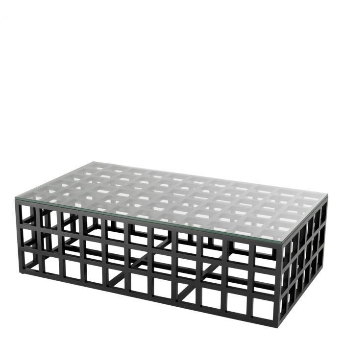 Măsuță de cafea cubico finisaj negru clasic, Dims: L. 139.5 | W. 77 | H. 42  (CM) [4]