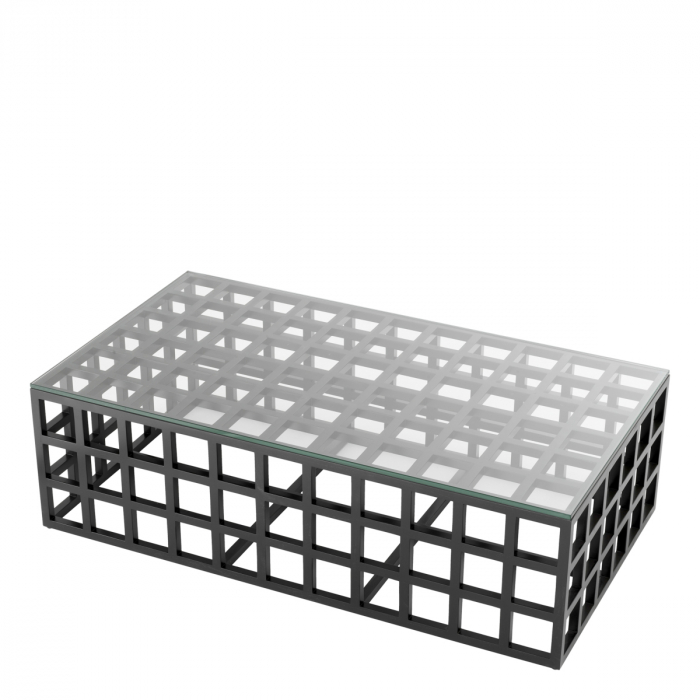 Măsuță de cafea cubico finisaj negru clasic, Dims: L. 139.5 | W. 77 | H. 42  (CM) [3]