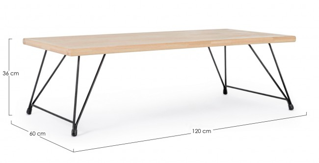 Masuta de cafea District, Lemn/Metal, Bej, 120x60x36 cm [2]